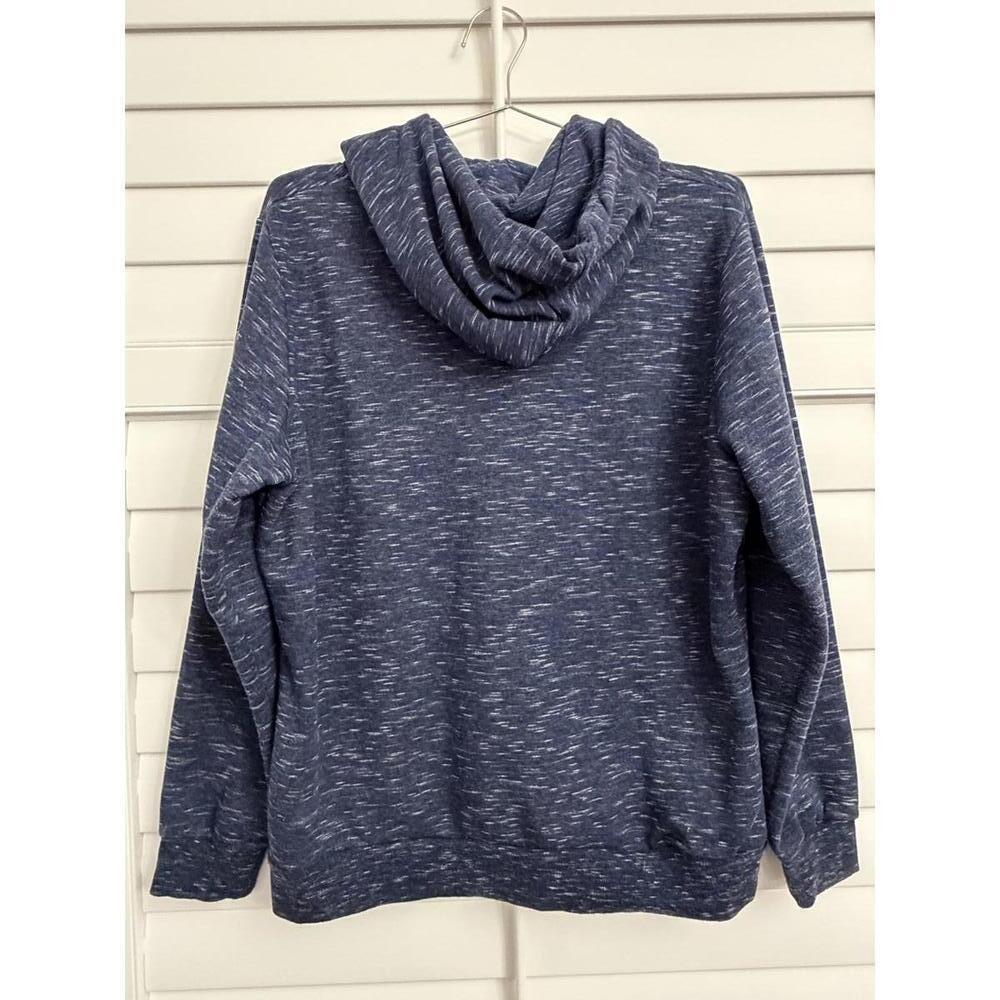 Doublju heather blue hoodie with front pocket and drawstring hood size Large - Picture 6 of 6